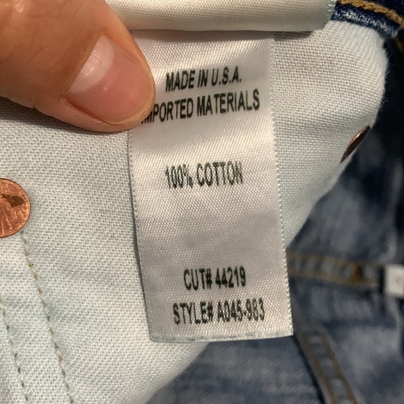 Agolde Riley High Rise Straight Crop in Blitz Women's Size 25 - Picture 5 of 14